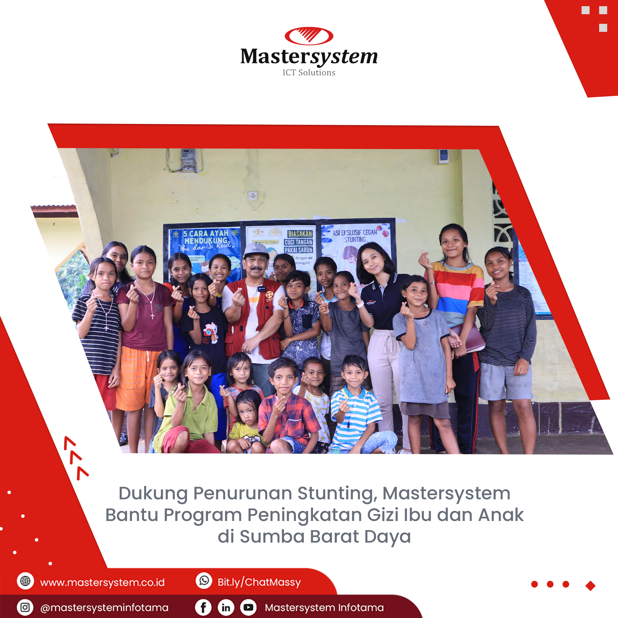 Supporting Stunting Reduction, Mastersystem Contributes to Maternal and Child Nutrition Improvement Program in Southwest Sumba